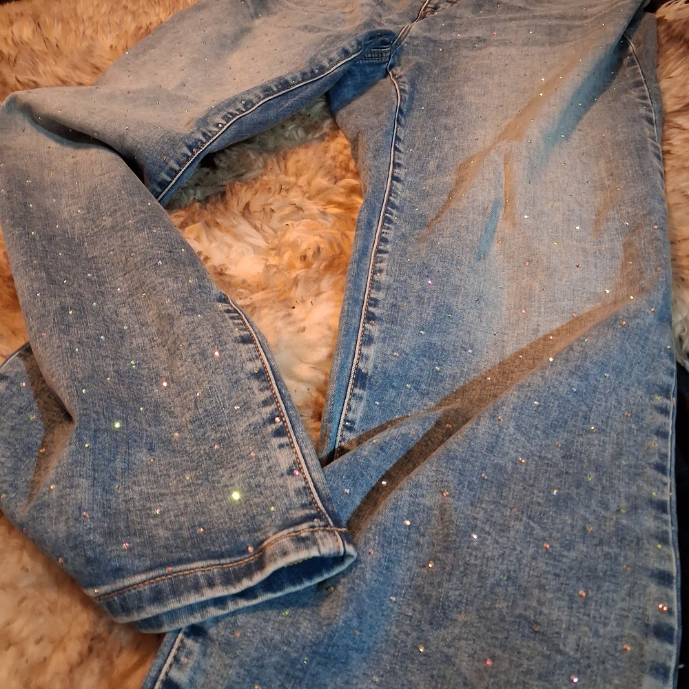 Torrid Blue Jeans with Sparkling Accents